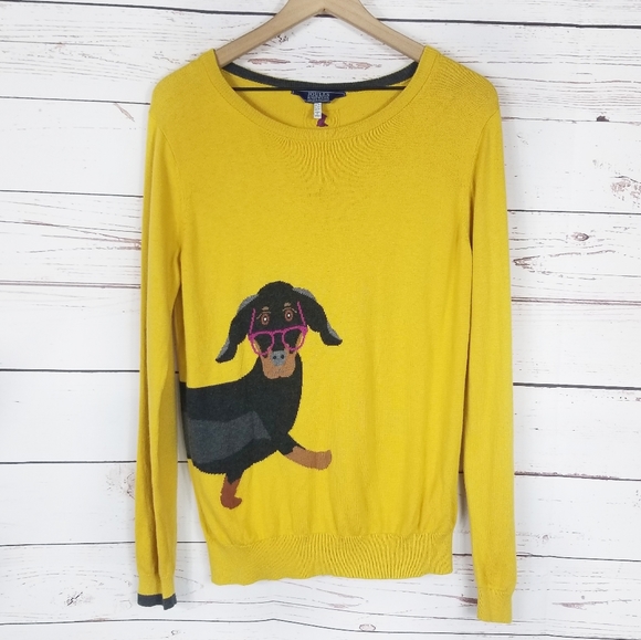 Joules Sweaters Joules Yellow Miranda Dachshund Dog Sweater Poshmark